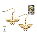 Wonder Woman Gold-plated Steel Dangle Earrings